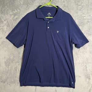 Peter Millar Seaside Wash Blue Short Sleeve Golf Polo Shirt Men's XL Crown‎